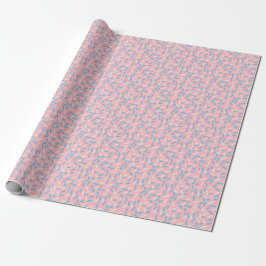 Trans Flag Leuk Blauw Roze Wit Sprinkles Patroon Cadeaupapier