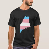 Trans Flag Maine LGBT Pride Support funny T-shirt (Voorkant)
