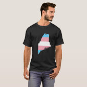 Trans Flag Maine LGBT trots ondersteuning grappig T-shirt (Voorkant volledig)