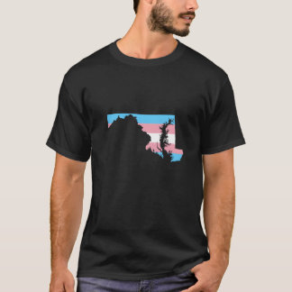 Trans Flag Maryland LGBT Pride Steun familie T-shirt