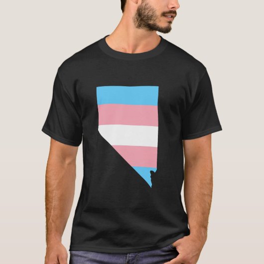 Trans Flag Nevada LGBT Pride Support family T-shirt (Voorkant)