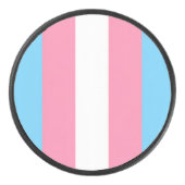 trans flag on hockey puck (Voorkant)