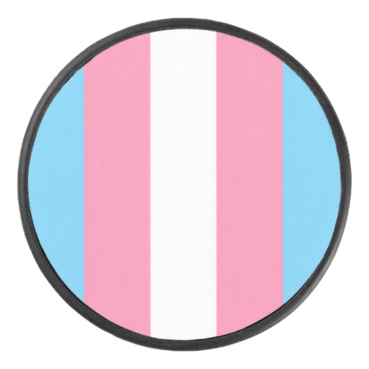 trans flag on hockey puck (Voorkant)