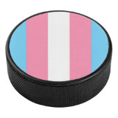 trans flag on hockey puck (3/4)