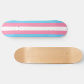 Trans flag on skateboard (Horizontaal)