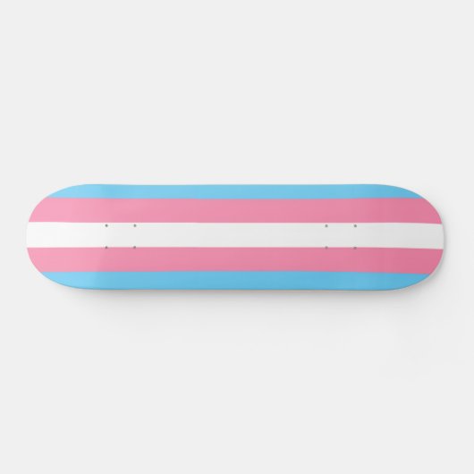 Trans flag on skateboard (Horizontaal)