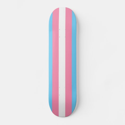 Trans flag on skateboard (Voorkant)