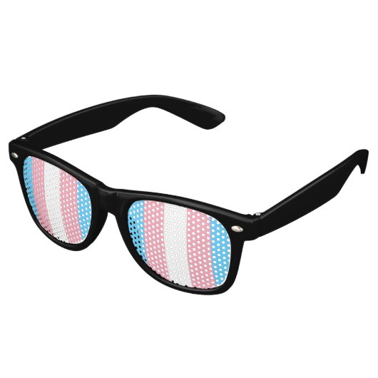 trans flag on sunglasses retro zonnebril (Gekanteld)