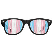 trans flag on sunglasses retro zonnebril (Voorkant)