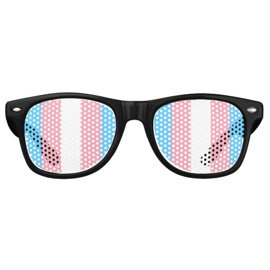 trans flag on sunglasses retro zonnebril (Voorkant)