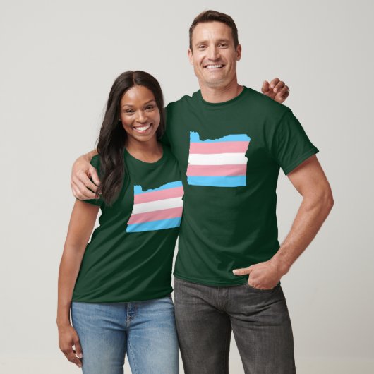 Trans Flag Oregon LGBT Pride Support funny T-shirt (Unisex)