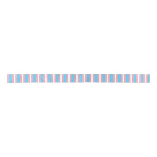 trans flag pattern satin ribbon satijnen lint (Voorkant)