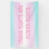 Trans Flag slogan Trans rechten zijn mensenrechten Spandoek (Verticaal)