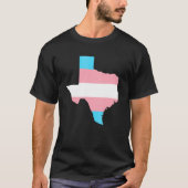 Trans Flag Texas LGBT Pride Ondersteuning T-shirt (Voorkant)