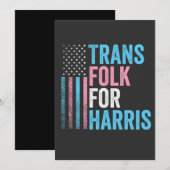 Trans Folk voor Harris Verkiezing Transgender LGBT Feestdagenkaart (Voorkant / Achterkant)