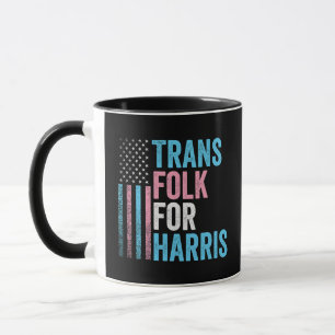 Trans Folk voor Harris Verkiezing Transgender LGBT Mok