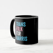 Trans Folk voor Harris Verkiezing Transgender LGBT Mok (Voorkant links)