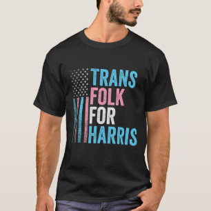 Trans Folk voor Harris Verkiezing Transgender LGBT T-shirt
