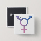 Trans / Genderqueer Pride Button (Voorkant /achterkant)