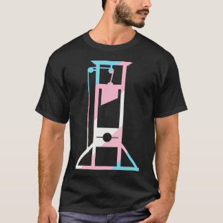 trans guillotine de oplossing voor regenboogkapita t-shirt