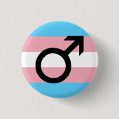 Trans Guy Pride Ronde Button 3,2 Cm (Voorkant)
