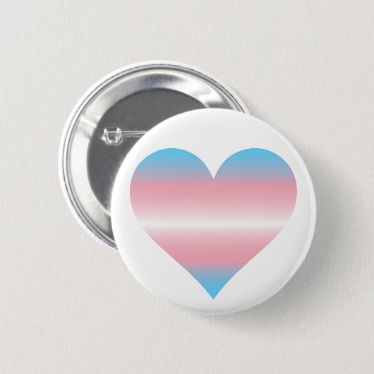 Trans Heart Ronde Button 5,7 Cm (Voorkant /achterkant)
