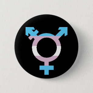 Trans het Symbool van de Vlag Ronde Button 5,7 Cm