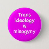 Trans ideology is misogyny button (Voorkant)