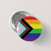Trans-Inclusief Gay Pride Flag Button (Voorkant /achterkant)