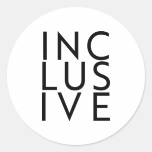 Trans inclusief ronde sticker