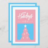 Trans-inclusieve kerstboom kerstkaart (Voorkant / Achterkant)