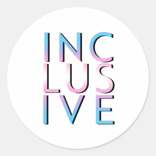Trans inclusieve kleuren ronde sticker (Voorkant)