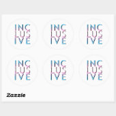 Trans inclusieve kleuren ronde sticker (Vel)