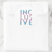 Trans inclusieve kleuren ronde sticker (Tas)