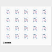 Trans inclusieve kleuren ronde sticker (Vel)