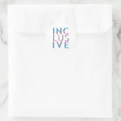 Trans inclusieve kleuren ronde sticker (Tas)