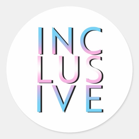 Trans inclusieve kleuren ronde sticker (Voorkant)