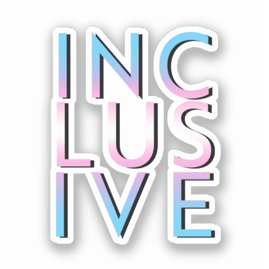Trans inclusieve kleuren sticker (Voorkant)