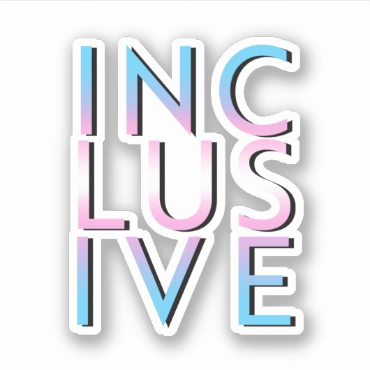 Trans inclusieve kleuren sticker (Voorkant)