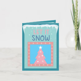 Trans-Inclusieve Winter Wonderland Wenskaart Feestdagen Kaart