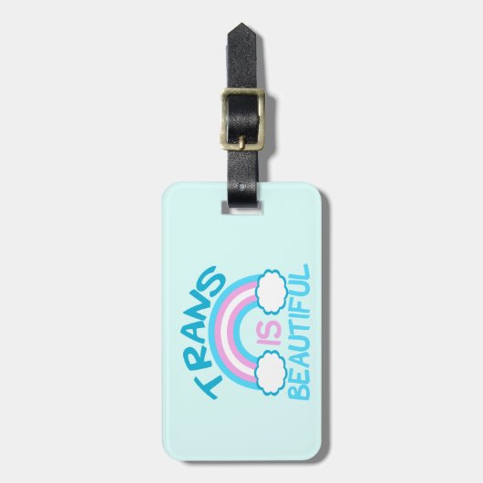 Trans is Mooi Bagagelabel (Voorkant verticaal)