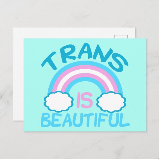 Trans is mooi briefkaart (Voorkant / Achterkant)