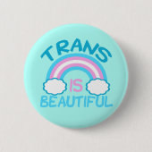 Trans is mooi ronde button 5,7 cm (Voorkant)