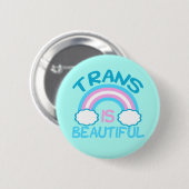 Trans is mooi ronde button 5,7 cm (Voorkant /achterkant)