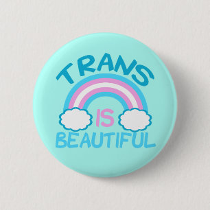 Trans is mooi ronde button 5,7 cm