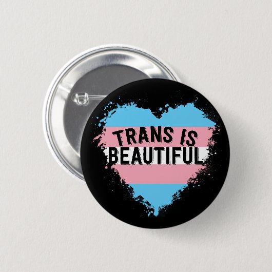 Trans is prachtig LGBT Transgender Ronde Button 5,7 Cm (Voorkant /achterkant)