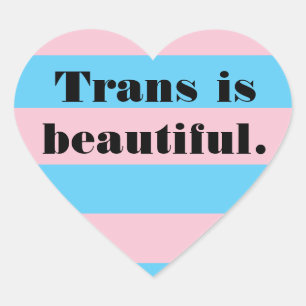 Trans is prachtige hart sticker