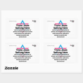 Trans Jews Belong Everywhere Rechthoekige Sticker (Vel)