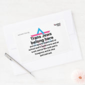 Trans Jews Belong Everywhere Rechthoekige Sticker (Envelop)