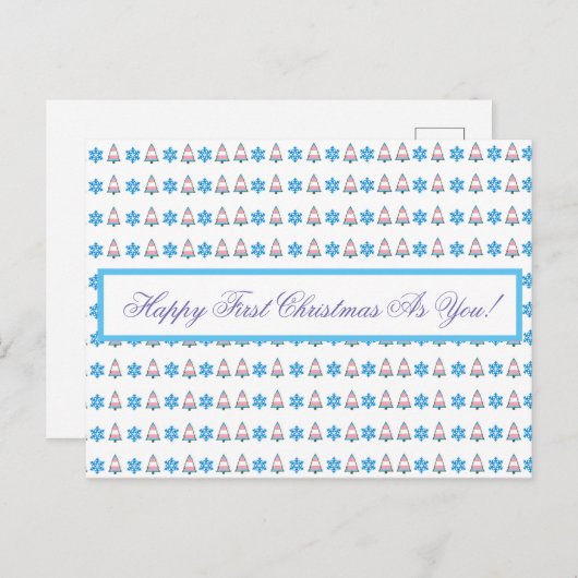 Trans Kerstmis van de Trots Feestdagenkaart (Voorkant / Achterkant)